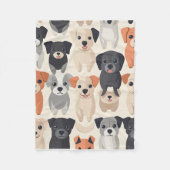 Schattigee honden patroon papier fleece deken (Voorkant)