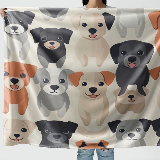 Schattigee honden patroon papier fleece deken