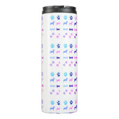 Schattigee Honden, Paw Prints & Dog Botten Thermis Thermosbeker (Achterkant)
