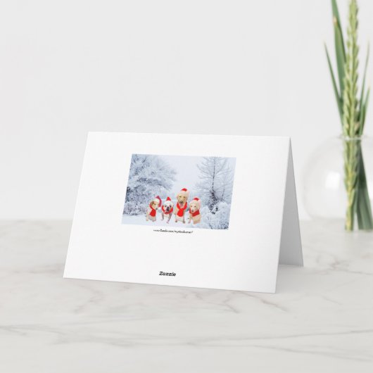  Schattigee honden Seizoen Groeten Feestdagen Kaart (Achterkant)