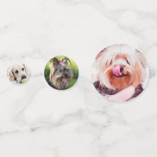 Schattigee Honden tafel confetti (Achterkanten)