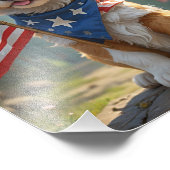 Schattigee honden vierde juli foto afdruk (Hoek)