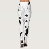 Schattigee honden: zwarte, witte cartoon. leggings (Achterkant)