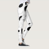 Schattigee honden: zwarte, witte cartoon. leggings (Rechts)