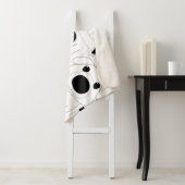 Schattigee honden: zwarte, witte cartoon. sherpa deken (In situ)