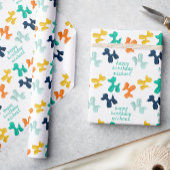 Schattigee Hondenballon Patroon Kids Verjaardag Cadeaupapier