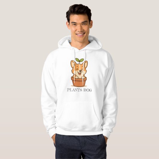 Schattigee hondencorgi kleding, man vrouw t shirt, hoodie (Voorkant volledig)