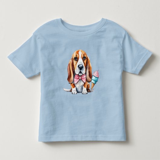 Schattigee hondenetende ijsjes kinder shirts (Voorkant)