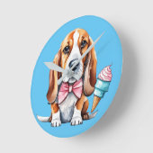 Schattigee hondenetende ijsjes ronde klok (Hoek)