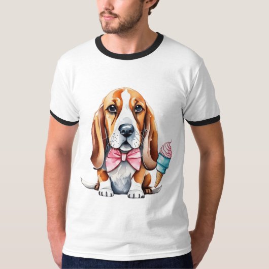 Schattigee hondenetende ijsjes t-shirt (Voorkant)
