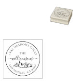Schattigee hondenfamilie Elegant Aangepast Retoura Rubberstempel (Gestempeld)