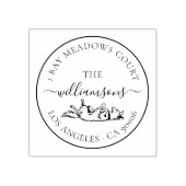 Schattigee hondenfamilie Elegant Aangepast Retoura Rubberstempel (Afrduk)