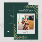 Schattigee Hondenfoto Custom Christmas Feestdagenkaart (Voorkant / Achterkant)