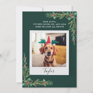 Schattigee Hondenfoto Custom Christmas Feestdagenkaart