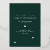 Schattigee Hondenfoto Custom Christmas Folie Feestdagenkaart (Achterkant)