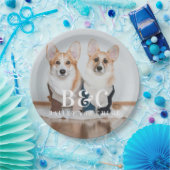 Schattigee hondenfoto met naam papieren bordje (Feest)