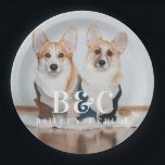 Schattigee hondenfoto met naam papieren bordje<br><div class="desc">Schattigee hondenfoto met naam Papieren Borden</div>