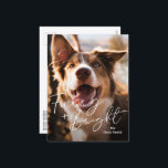 Schattigee hondenfoto Modern Christmas Feestdagenkaart<br><div class="desc">Een modern kerstfoto briefkaart met een eenvoudig en minimaal ontwerp met de leuke begroeting "Furry and Bright" in een elegant script over een afbeelding van uw hond. De achterkant heeft een tweede foto samen met uw persoonlijke boodschap in zwart-wit.</div>