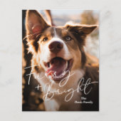 Schattigee hondenfoto Modern Christmas Feestdagenkaart (Voorkant)