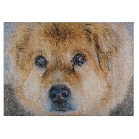 Schattigee hondenfoto snijplank (Voorkant)