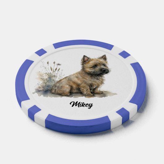 Schattigee hondenillustratie - Cairn Terrier Poker Chips (Enkel)