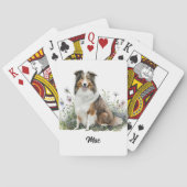 Schattigee hondenillustratie - Collie Pokerkaarten (Achterkant)