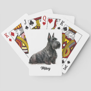 Schattigee hondenillustratie - Scottish Terrier Pokerkaarten