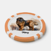 Schattigee hondenillustratie - Tibetaanse Mastiff Poker Chips (Enkel)