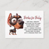 Schattigee hondenkarikaturen Baby shower Boy Informatiekaartje (Voorkant)