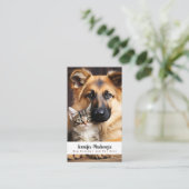 Schattigee Hondenkat Groomer Grooming Service Pet Visitekaartje (Staand voorkant)