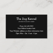 Schattigee hondenkennel visitekaartje (Achterkant)