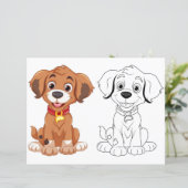 Schattigee hondenkleurplaat (Staand voorkant)