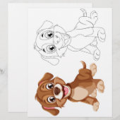 Schattigee hondenkleurplaat (Voorkant / Achterkant)