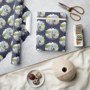 Schattigee Hondenliefhebbers Gepersonaliseerd Foto Cadeaupapier