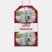 Schattigee Hondenliefhebbers Gepersonaliseerde fot Cadeaulabel (Voorkant)