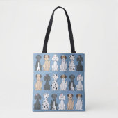 Schattigee Hondenliefhebbers Stijlvol Patroon Tote Bag (Voorkant)