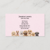 Schattigee hondenoppas, huisdierverzorger, dierena visitekaartje (Achterkant)