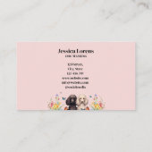 Schattigee hondenoppas, huisdierverzorger, dierena visitekaartje (Achterkant)