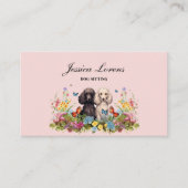 Schattigee hondenoppas, huisdierverzorger, dierena visitekaartje (Voorkant)