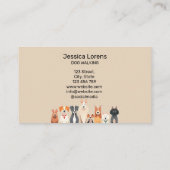 Schattigee hondenoppas, huisdierverzorger, dierena visitekaartje (Achterkant)