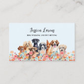 Schattigee hondenoppas, huisdierverzorger, dierena visitekaartje (Voorkant)