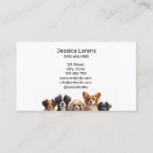 Schattigee hondenoppas, huisdierverzorger, dierena visitekaartje (Achterkant)