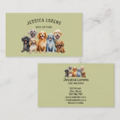 Schattigee hondenoppas, huisdierverzorger, dierena visitekaartje (Voorkant / Achterkant)