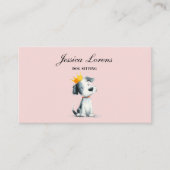 Schattigee hondenoppas, Puppy Pet Groomer, Dierena Visitekaartje (Voorkant)