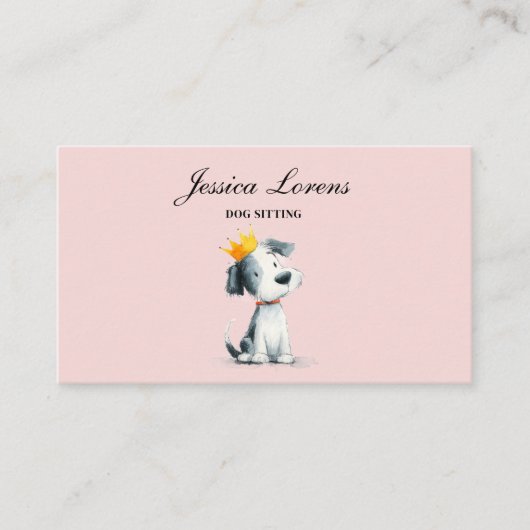 Schattigee hondenoppas, Puppy Pet Groomer, Dierena Visitekaartje (Voorkant)