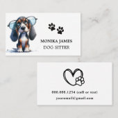 Schattigee hondenoppas visitekaartje (Voorkant / Achterkant)
