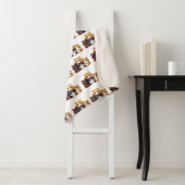 Schattigee hondenpatroondeken sherpa deken (In situ)