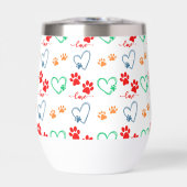 Schattigee HONDENPOOTPRENTEN en LIEFDESHARTEN (Voorkant)