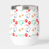 Schattigee HONDENPOOTPRENTEN en LIEFDESHARTEN (Achterkant)