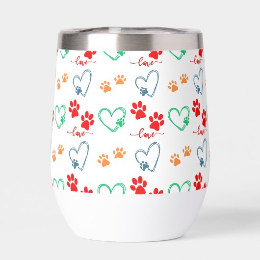 Schattigee HONDENPOOTPRENTEN en LIEFDESHARTEN (Achterkant)